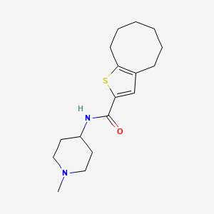 N-(1-methyl-4-piperidinyl)-4,5,6,7,8,9-hexahydrocycloocta[b]thiophene-2-carboxamide