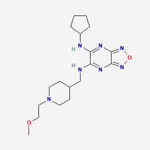 N-cyclopentyl-N'-{[1-(2-methoxyethyl)-4-piperidinyl]methyl}[1,2,5]oxadiazolo[3,4-b]pyrazine-5,6-diamine