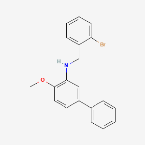 molecular formula C20H18BrNO B5025452 (2-bromobenzyl)(4-methoxy-3-biphenylyl)amine 