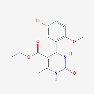 molecular formula C15H17BrN2O4 B5025480 ethyl 4-(5-bromo-2-methoxyphenyl)-6-methyl-2-oxo-1,2,3,4-tetrahydro-5-pyrimidinecarboxylate 