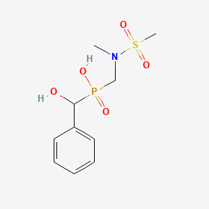 molecular formula C10H16NO5PS B5025516 [hydroxy(phenyl)methyl]{[methyl(methylsulfonyl)amino]methyl}phosphinic acid 