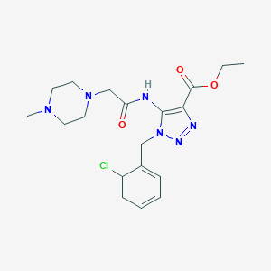 ethyl 1-(2-chlorobenzyl)-5-{[(4-methyl-1-piperazinyl)acetyl]amino}-1H-1,2,3-triazole-4-carboxylate