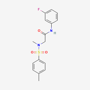 N~1~-(3-fluorophenyl)-N~2~-methyl-N~2~-[(4-methylphenyl)sulfonyl]glycinamide