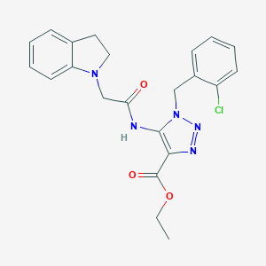 ethyl 1-(2-chlorobenzyl)-5-[(2,3-dihydro-1H-indol-1-ylacetyl)amino]-1H-1,2,3-triazole-4-carboxylate