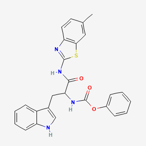 N-(6-methyl-1,3-benzothiazol-2-yl)-N-(phenoxycarbonyl)tryptophanamide