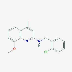 molecular formula C18H17ClN2O B5025557 N-(2-chlorobenzyl)-8-methoxy-4-methyl-2-quinolinamine 