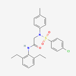 N~2~-[(4-chlorophenyl)sulfonyl]-N~1~-(2,6-diethylphenyl)-N~2~-(4-methylphenyl)glycinamide