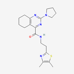 molecular formula C20H27N5OS B5025564 N-[2-(4,5-dimethyl-1,3-thiazol-2-yl)ethyl]-2-(1-pyrrolidinyl)-5,6,7,8-tetrahydro-4-quinazolinecarboxamide 