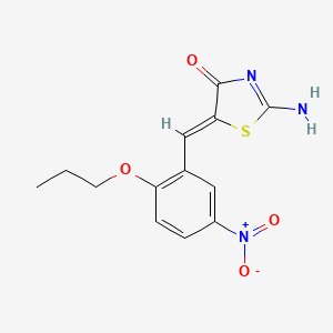 2-imino-5-(5-nitro-2-propoxybenzylidene)-1,3-thiazolidin-4-one