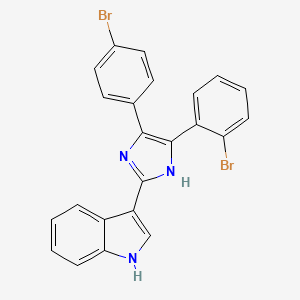 molecular formula C23H15Br2N3 B5025577 3-[5-(2-bromophenyl)-4-(4-bromophenyl)-1H-imidazol-2-yl]-1H-indole 