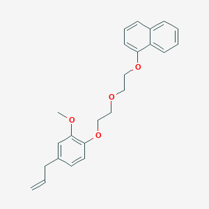 molecular formula C24H26O4 B5025580 1-{2-[2-(4-allyl-2-methoxyphenoxy)ethoxy]ethoxy}naphthalene 