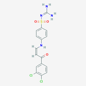 molecular formula C16H14Cl2N4O3S B5025604 N-[amino(imino)methyl]-4-{[3-(3,4-dichlorophenyl)-3-oxo-1-propen-1-yl]amino}benzenesulfonamide 