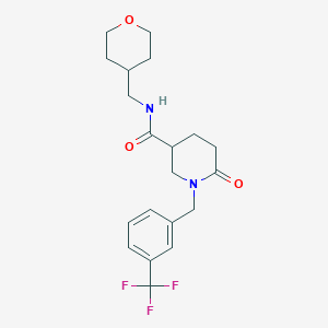 6-oxo-N-(tetrahydro-2H-pyran-4-ylmethyl)-1-[3-(trifluoromethyl)benzyl]-3-piperidinecarboxamide