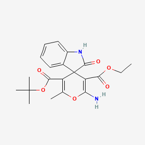 5'-tert-butyl 3'-ethyl 2'-amino-6'-methyl-2-oxo-1,2-dihydrospiro[indole-3,4'-pyran]-3',5'-dicarboxylate