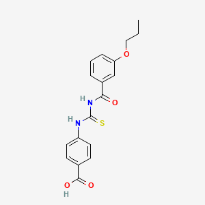 molecular formula C18H18N2O4S B5025682 4-({[(3-propoxybenzoyl)amino]carbonothioyl}amino)benzoic acid 