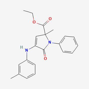 molecular formula C21H22N2O3 B5025696 ethyl 2-methyl-4-[(3-methylphenyl)amino]-5-oxo-1-phenyl-2,5-dihydro-1H-pyrrole-2-carboxylate 