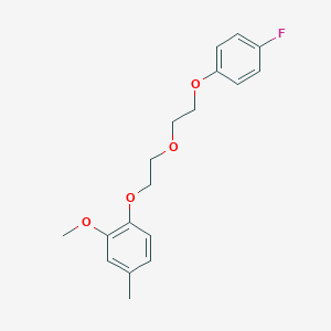 molecular formula C18H21FO4 B5025715 1-{2-[2-(4-fluorophenoxy)ethoxy]ethoxy}-2-methoxy-4-methylbenzene 