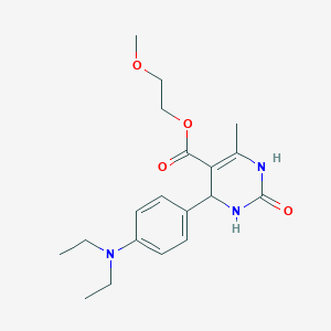 molecular formula C19H27N3O4 B5025719 2-methoxyethyl 4-[4-(diethylamino)phenyl]-6-methyl-2-oxo-1,2,3,4-tetrahydro-5-pyrimidinecarboxylate 