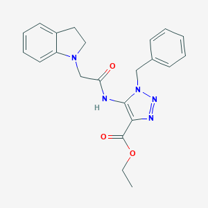 ethyl 1-benzyl-5-[(2,3-dihydro-1H-indol-1-ylacetyl)amino]-1H-1,2,3-triazole-4-carboxylate