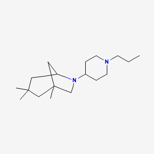 molecular formula C18H34N2 B5025734 1,3,3-trimethyl-6-(1-propyl-4-piperidinyl)-6-azabicyclo[3.2.1]octane 