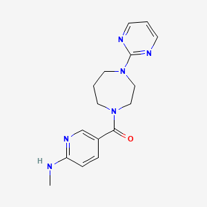 molecular formula C16H20N6O B5025748 N-methyl-5-{[4-(2-pyrimidinyl)-1,4-diazepan-1-yl]carbonyl}-2-pyridinamine 