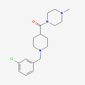 molecular formula C18H26ClN3O B5025749 1-{[1-(3-chlorobenzyl)-4-piperidinyl]carbonyl}-4-methylpiperazine 