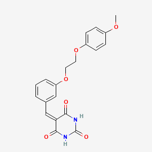 molecular formula C20H18N2O6 B5025751 5-{3-[2-(4-methoxyphenoxy)ethoxy]benzylidene}-2,4,6(1H,3H,5H)-pyrimidinetrione 