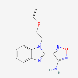 molecular formula C13H13N5O2 B5025764 4-{1-[2-(vinyloxy)ethyl]-1H-benzimidazol-2-yl}-1,2,5-oxadiazol-3-amine 