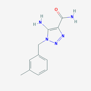 molecular formula C11H13N5O B502577 5-amino-1-(3-methylbenzyl)-1H-1,2,3-triazole-4-carboxamide 