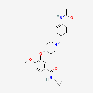 3-({1-[4-(acetylamino)benzyl]-4-piperidinyl}oxy)-N-cyclopropyl-4-methoxybenzamide