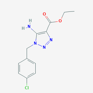molecular formula C12H13ClN4O2 B502578 ethyl 5-amino-1-(4-chlorobenzyl)-1H-1,2,3-triazole-4-carboxylate 