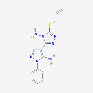 3-(allylsulfanyl)-5-(5-amino-1-phenyl-1H-pyrazol-4-yl)-4H-1,2,4-triazol-4-amine
