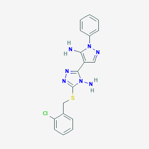 4-{4-amino-5-[(2-chlorobenzyl)sulfanyl]-4H-1,2,4-triazol-3-yl}-1-phenyl-1H-pyrazol-5-ylamine
