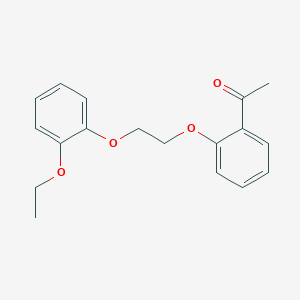 molecular formula C18H20O4 B5025849 1-{2-[2-(2-ethoxyphenoxy)ethoxy]phenyl}ethanone 