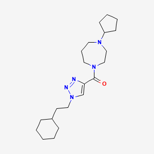 1-{[1-(2-cyclohexylethyl)-1H-1,2,3-triazol-4-yl]carbonyl}-4-cyclopentyl-1,4-diazepane