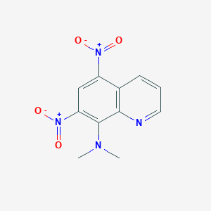 molecular formula C11H10N4O4 B5025862 N,N-dimethyl-5,7-dinitro-8-quinolinamine 