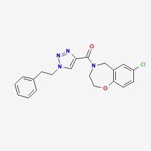 molecular formula C20H19ClN4O2 B5025867 7-chloro-4-{[1-(2-phenylethyl)-1H-1,2,3-triazol-4-yl]carbonyl}-2,3,4,5-tetrahydro-1,4-benzoxazepine 