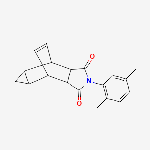 molecular formula C19H19NO2 B5025892 4-(2,5-dimethylphenyl)-4-azatetracyclo[5.3.2.0~2,6~.0~8,10~]dodec-11-ene-3,5-dione 