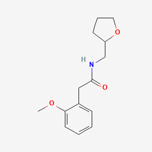 molecular formula C14H19NO3 B5025899 2-(2-methoxyphenyl)-N-(tetrahydro-2-furanylmethyl)acetamide 