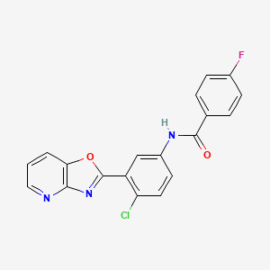 molecular formula C19H11ClFN3O2 B5025995 N-(4-chloro-3-[1,3]oxazolo[4,5-b]pyridin-2-ylphenyl)-4-fluorobenzamide 