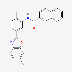 molecular formula C26H20N2O2 B5025998 N-[2-methyl-5-(6-methyl-1,3-benzoxazol-2-yl)phenyl]-2-naphthamide 