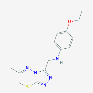 molecular formula C14H17N5OS B502602 N-(4-ethoxyphenyl)-N-[(6-methyl-7H-[1,2,4]triazolo[3,4-b][1,3,4]thiadiazin-3-yl)methyl]amine 