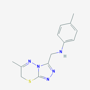 molecular formula C13H15N5S B502606 N-(4-methylphenyl)-N-[(6-methyl-7H-[1,2,4]triazolo[3,4-b][1,3,4]thiadiazin-3-yl)methyl]amine 