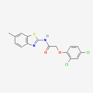 molecular formula C16H12Cl2N2O2S B5026066 2-(2,4-dichlorophenoxy)-N-(6-methyl-1,3-benzothiazol-2-yl)acetamide 