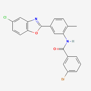 molecular formula C21H14BrClN2O2 B5026073 3-bromo-N-[5-(5-chloro-1,3-benzoxazol-2-yl)-2-methylphenyl]benzamide 