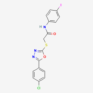 molecular formula C16H11ClIN3O2S B5026107 2-{[5-(4-chlorophenyl)-1,3,4-oxadiazol-2-yl]thio}-N-(4-iodophenyl)acetamide 