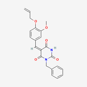 molecular formula C22H20N2O5 B5026127 5-[4-(allyloxy)-3-methoxybenzylidene]-1-benzyl-2,4,6(1H,3H,5H)-pyrimidinetrione 