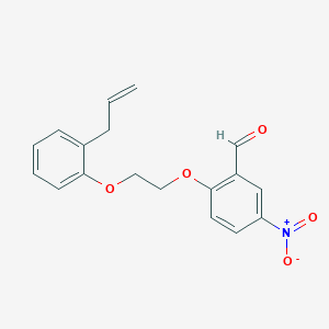 molecular formula C18H17NO5 B5026133 2-[2-(2-allylphenoxy)ethoxy]-5-nitrobenzaldehyde 