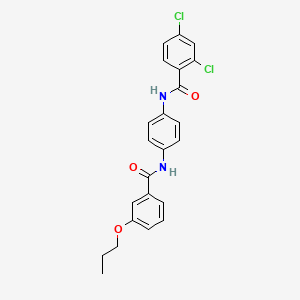 2,4-dichloro-N-{4-[(3-propoxybenzoyl)amino]phenyl}benzamide