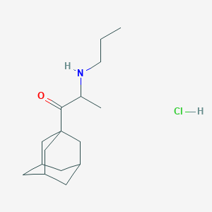 molecular formula C16H28ClNO B5026142 1-(1-adamantyl)-2-(propylamino)-1-propanone hydrochloride 